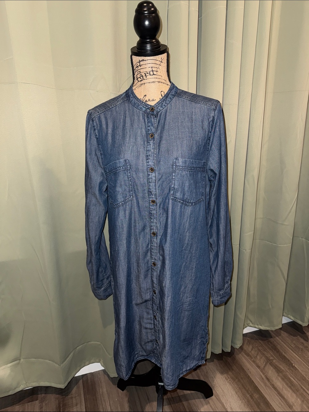 Eileen Fisher Indigo Blue Denim Shirt Jacket